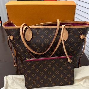 Louis Vuitton neverful MM peony